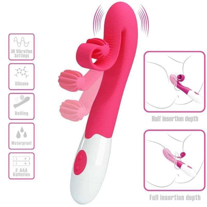 ROMANCE - VIBRATORE E STIMOLATORE 30 VELOCITÀ ROSA ROMANCE - VIBRATORE E STIMOLATORE 30 VELOCITÀ ROSA