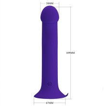 PRETTY LOVE - MURRAY YOUTH VIBRATING DILDO RECHARGEABLE VIOLET