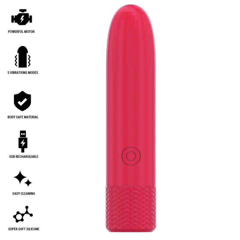 INTENSE - SYMONE USB RECHARGEABLE VIBRATING BULLET 8 VIBRATIONS