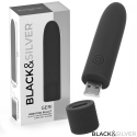 BLACK SILVER - GERI BULLET VIBRANT RECHARGEABLE USB 8