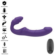 INTENSE - JILL DOUBLE VIBRATOR 20 CM PURPLE REMOTE CONTROL