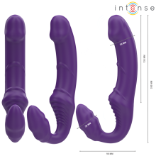 INTENSE - JILL DOUBLE VIBRATEUR 20 CM VIOLET TÉLÉCOMMANDE