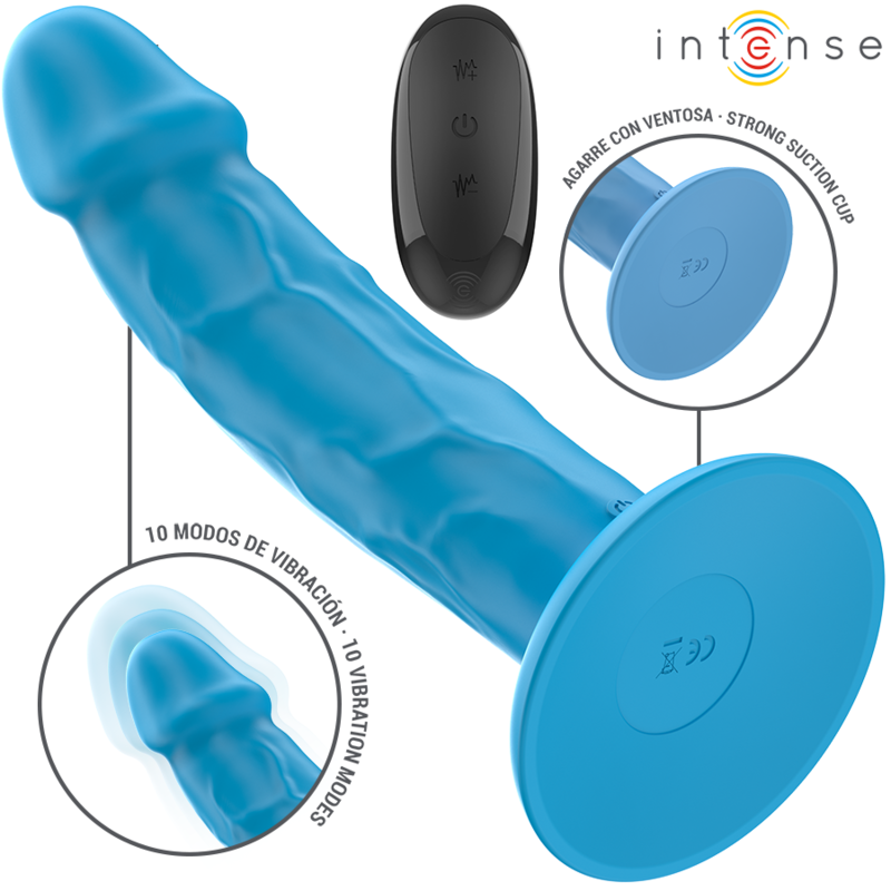 INTENSE - PHOEBE VIBRADOR REALISTA 10 VIBRAÇÕES AZUL CONTROLE INTENSE - PHOEBE VIBRADOR REALISTA 10 VIBRAÇÕES AZUL CONTROLE