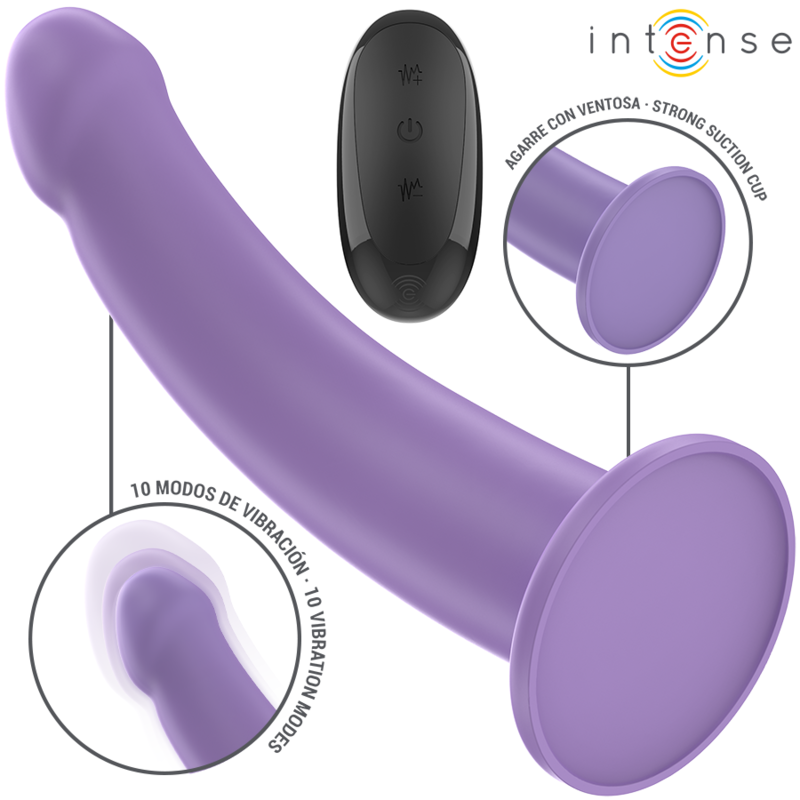 INTENSE - EDDIE VIBRATOR 17.5 CM 10 VIBRATIONS PURPLE REMOTE