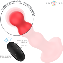 INTENSE - CODY VIBRATOR WITH SUCTION CUP RED REMOTE CONTROL