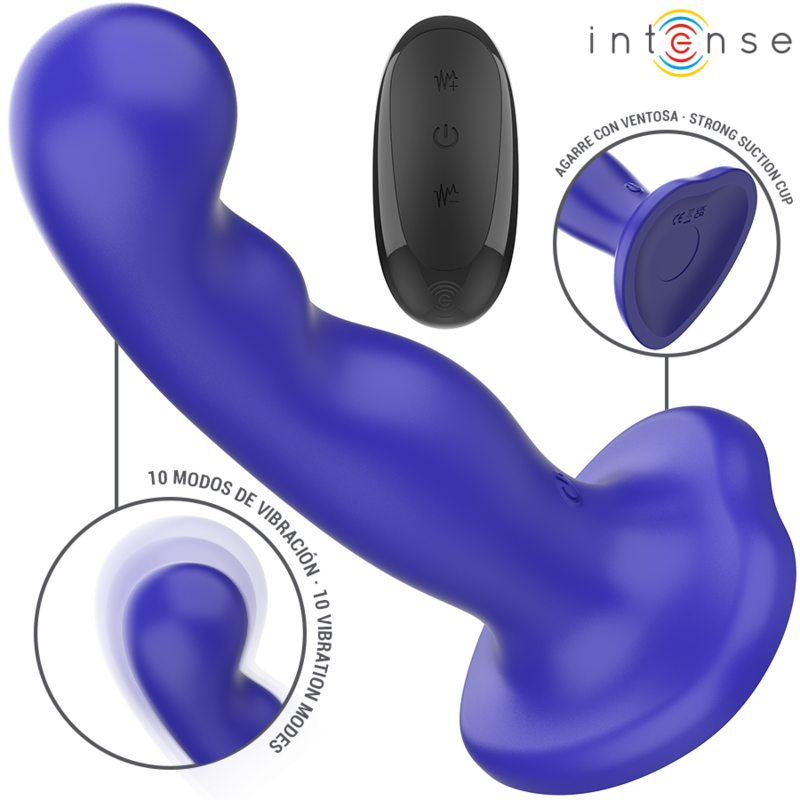 INTENSE - SHORTY VIBRATEUR AVEC VENTOUSE TÉLÉCOMMANDE BLEUE INTENSE - SHORTY VIBRATEUR AVEC VENTOUSE TÉLÉCOMMANDE BLEUE