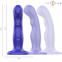 INTENSE - SHORTY VIBRATEUR AVEC VENTOUSE TÉLÉCOMMANDE BLEUE