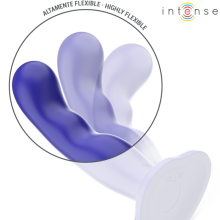 INTENSE - SHORTY VIBRATOR MIT SAUGNÄPFEN BLAU FERNBEDIENUNG