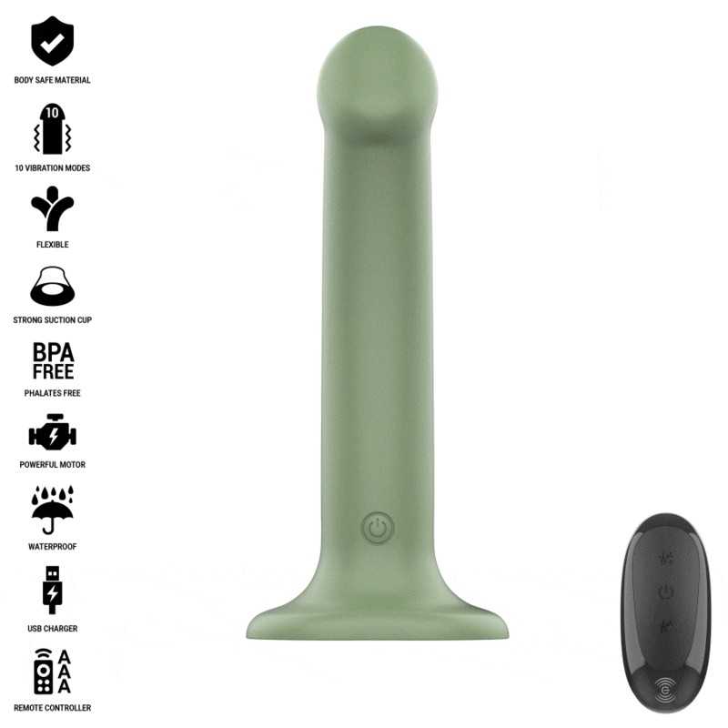 INTENSE - BECCA VIBRATOR WITH SUCTION CUP 10 VIBRATIONS GREEN