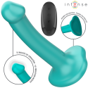 INTENSE - KATIE VIBRATOR MIT SAUGNÄPFEN 10 VIBRATIONEN BLAU FERNBEDIENUNG