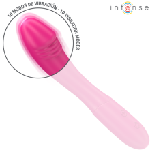 INTENSE - BELINDA VIBRADOR 19 CM FLEXÍVEL 10 VIBRAÇÕES ROSA