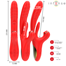 INTENSE - KAROL MULTIFUNKTIONSVIBRATOR STOSS STIMULATION SAUGUNG ROT