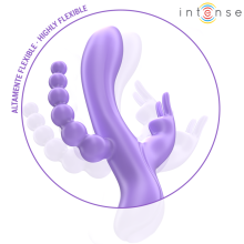 INTENSE - MIKO DREIFACH-VIBRATOR RABBIT STIMULATOR ANAL 7 VIBRATIONEN LILA