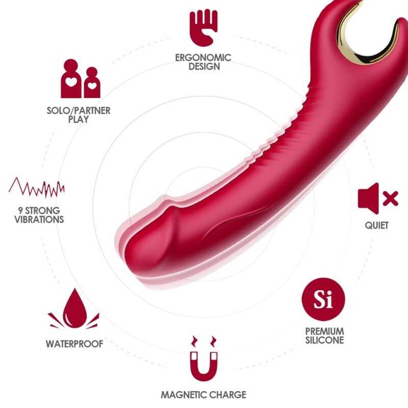 ARMONY - VIBRATEUR ROTATEUR PRINCE DILDO ROUGE