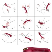 ARMONY - PRINCE DILDO VIBRATOR ROTATOR RED