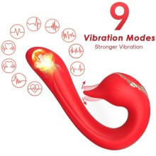 ARMONY - VIBRATEUR DELFIN MULTIPOSITION EFFET CHALEUR ROUGE