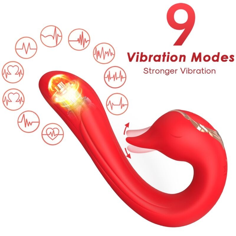 ARMONY - VIBRATEUR DELFIN MULTIPOSITION EFFET CHALEUR ROUGE