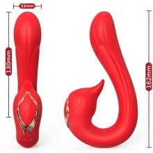 ARMONY - DELFIN VIBRATOR MULTIPOSITION HEAT EFFECT RED