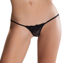 PASSION - MICRO THONG BLACK ONE SIZE WITH LACE