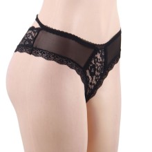 QUEEN LINGERIE FLORAL LACE PANTIES S/M