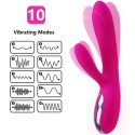 ARMONY - VIBRATEUR STIMULATEUR FLEXIBLE EFFET CHALEUR FUCHSIA