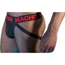 MACHO - MX26X2 JOCK PRETO/VERMELHO XL