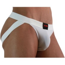 BURN - 007 JOCK LYCRA BLANC XL