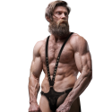 FETISH SUBMISSIVE ATTITUDE - MEN'S V-SHAPED ECO-LEATHER HARNESS