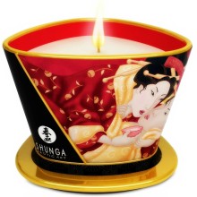 SHUNGA - MINI CARESS POR CANDELIGHT MORANGOS E VELA DE MASSAGEM