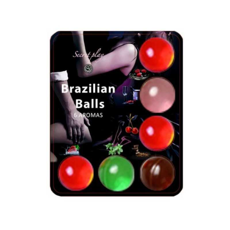 SECRETPLAY - BALLES BRÉSILIENNES LUBRIFIANT HOT BALLS 6 UNITÉS