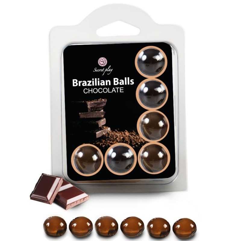 SECRETPLAY - CONJUNTO 6 BOLAS BRASILEIRAS DE CHOCOLATE