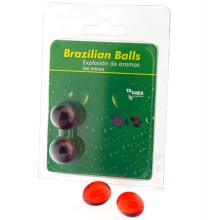 TALOKA - 2 BRAZILIAN BALLS STRAWBERRY CHOCOLATE INTIMATE GEL