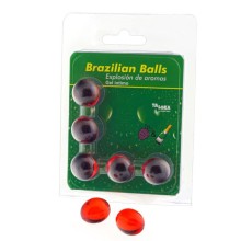 TALOKA - 5 BOULES BRÉSILIENNES GEL INTIME FRAISES CHAMPAGNE