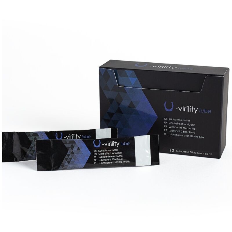 500 COSMETICS - U-VIRILITY LUBE LUBRIFICANTE EFEITO FRIO 10 X 5