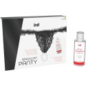 INTT RELEASES - BRAZILIAN BLACK PANTY WITH PEARLS AND LUBRICANT