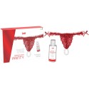 INTT RELEASES - BRAZILIAN RED PANTY WITH PEARLS AND LUBRICATING