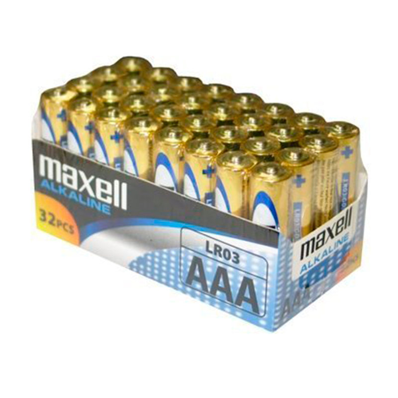 MAXELL - BATTERY AAA LR03 PACK*32 UDS