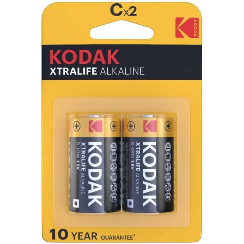 KODAK - XTRALIFE ALKALINE BATTERIES C X 2 UNITS