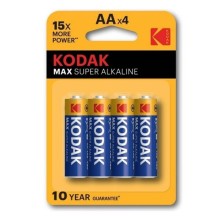 KODAK - BOLHA DE BATERIA ALCALINA MAX AA LR6 * 4