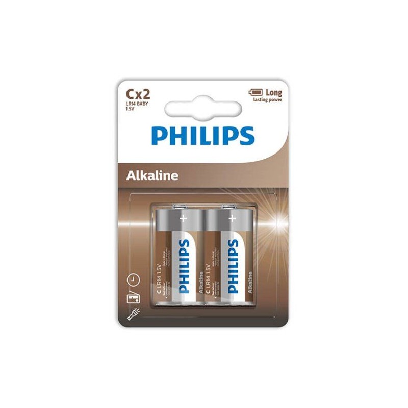 PHILIPS - ALKALINE BATTERIEN C LR14 BLISTER*2