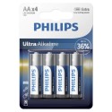 PHILIPS - BATERIA ULTRA ALCALINA AA LR6 4 UNIDADE