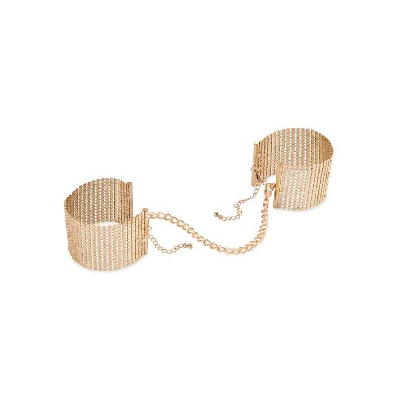 BIJOUX - DÉSIR MÉTALLIQUE GOLDEN METAL MESH HANDCUFFS