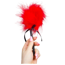 SECRETPLAY - DUSTER DE MARABOU ROUGE