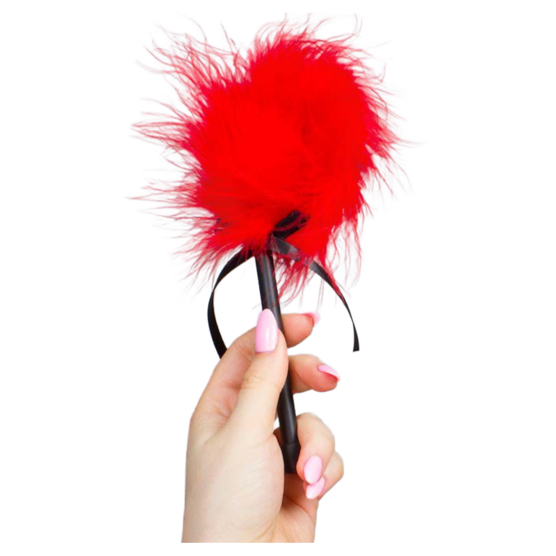 SECRETPLAY - DUSTER DE MARABOU ROUGE