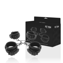 FETISH SUBMISSIVE - SET OF HAND AND ANKLE HANDCUFFS WITH