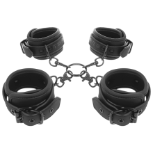 FETISH SUBMISSIVE - SET OF HAND AND ANKLE HANDCUFFS WITH