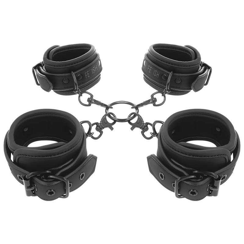 FETISH SUBMISSIVE - HAND- UND KNÖCHEL-HANDSCHELLEN-SET MIT FETISH SUBMISSIVE - HAND- UND KNÖCHEL-HANDSCHELLEN-SET MIT