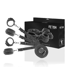 FETISH SUBMISSIVE - SET DI MANETTE E CRAVATTE CON FODERA IN