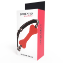 DARKNESS - BÂILLON EN SILICONE À OS ROUGE