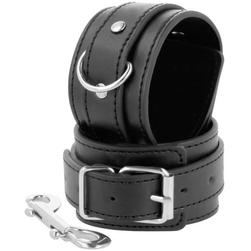 DARKNESS - SCHWARZE VERSTELLBARE HANDSCHELLEN MIT DOPPELTEM